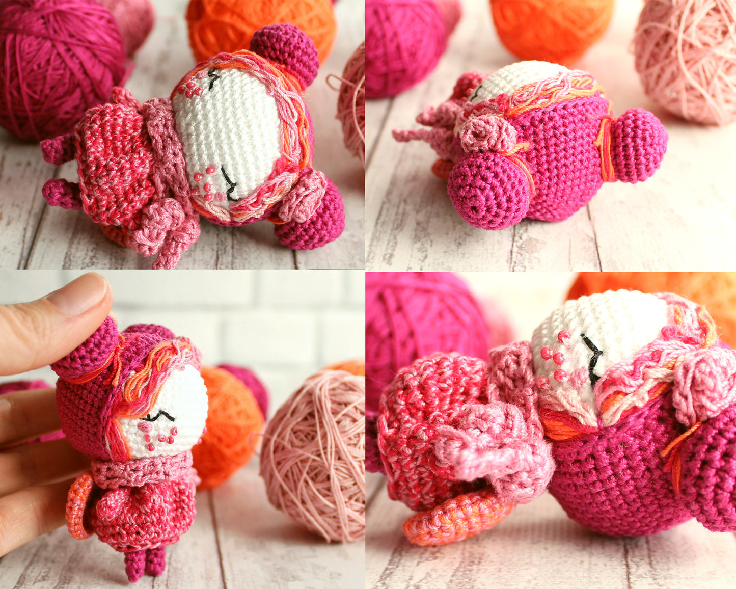 PDF Pattern Amigurumi Fairy, Crochet Doll, Handmade Toy