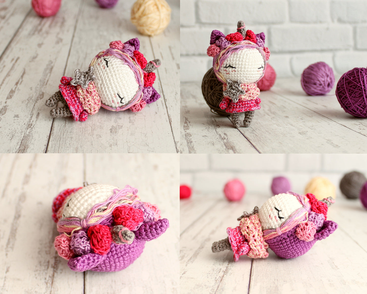 PDF Amigurumi Pattern Unicorn Doll, Crochet Little Unicorn, Little Toy Pattern