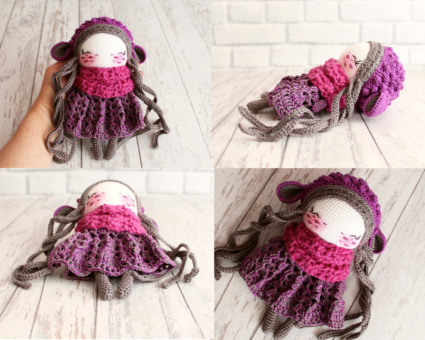 Crochet amigurumi doll sheep
