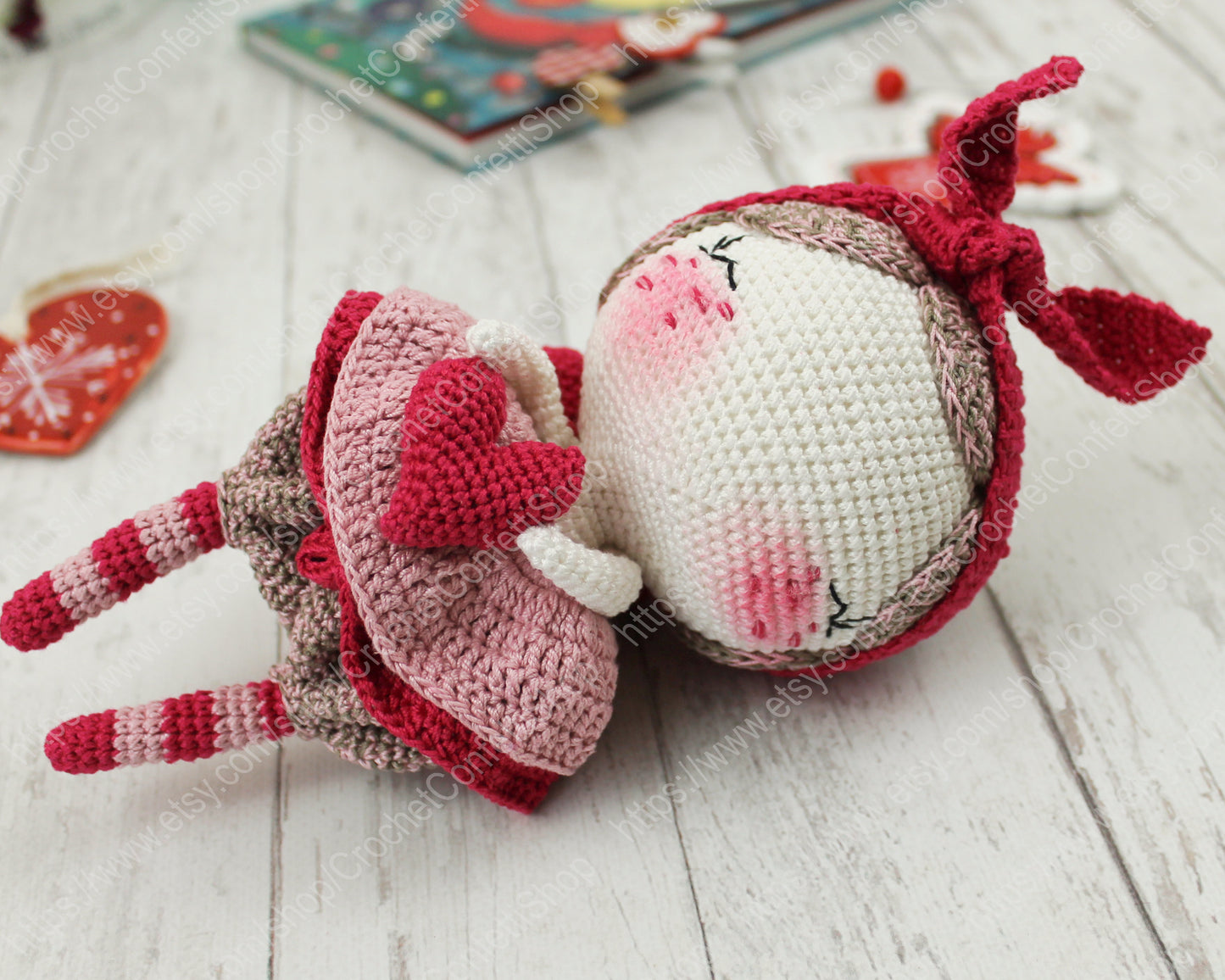 PATRÓN DE LA MUÑECA ÁNGEL DE SAN VALENTÍN
