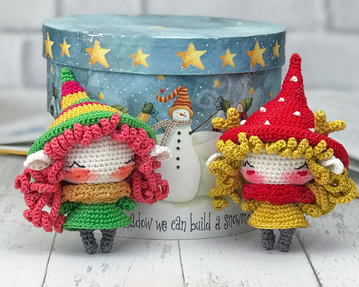 PDF Pattern Crochet Amigurumi little Christmas Elf and Forest Elf English