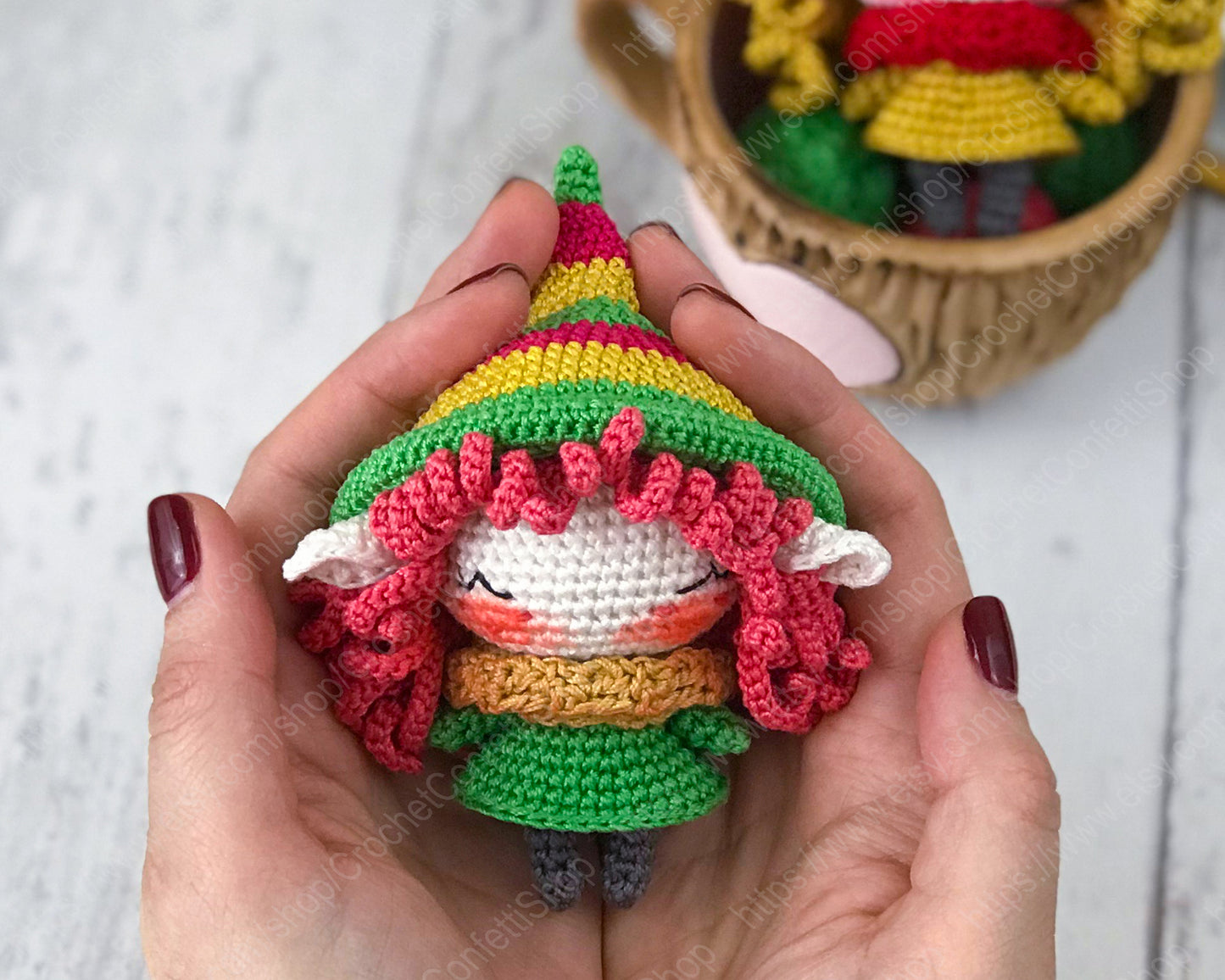 PDF Pattern Crochet Amigurumi little Christmas Elf and Forest Elf English