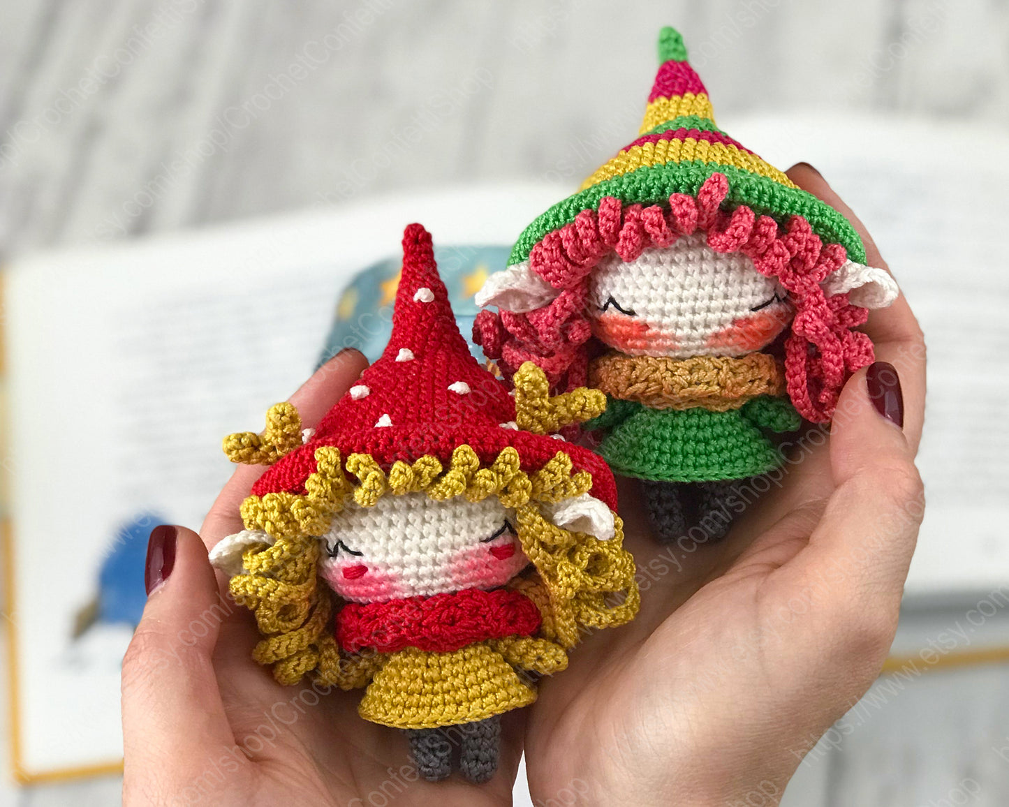 PDF Pattern Crochet Amigurumi little Christmas Elf and Forest Elf English