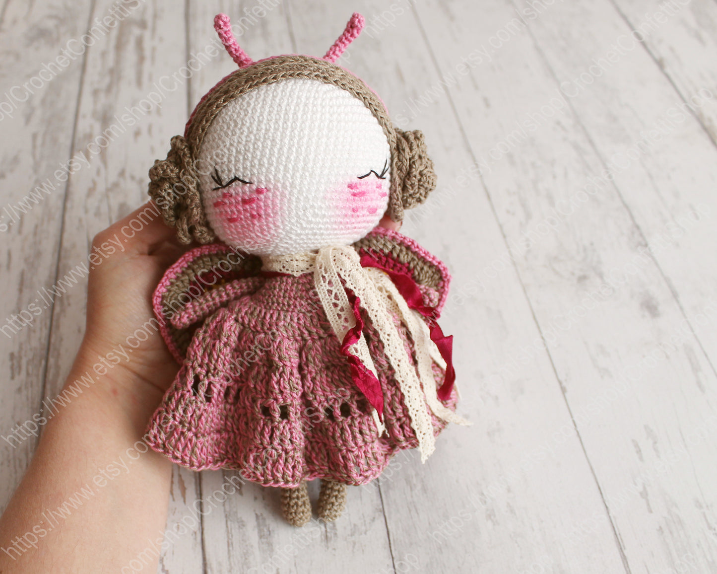 PDF SET Two Amigurumi Patterns, Amigurumi Butterfly, Amigurumi Marshmallow, DIY Doll, Stuffed Toy, Crochet Gift Idea