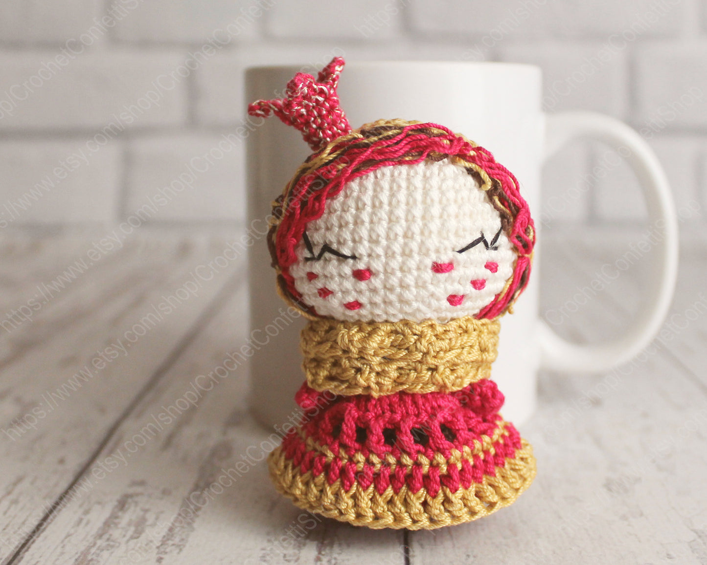 PDF Crochet Pattern Amigurumi Little Doll Princess ENGLISH