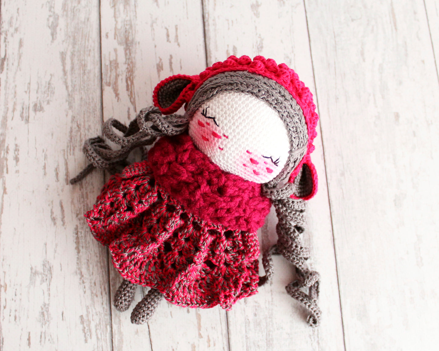 Crochet amigurumi doll sheep