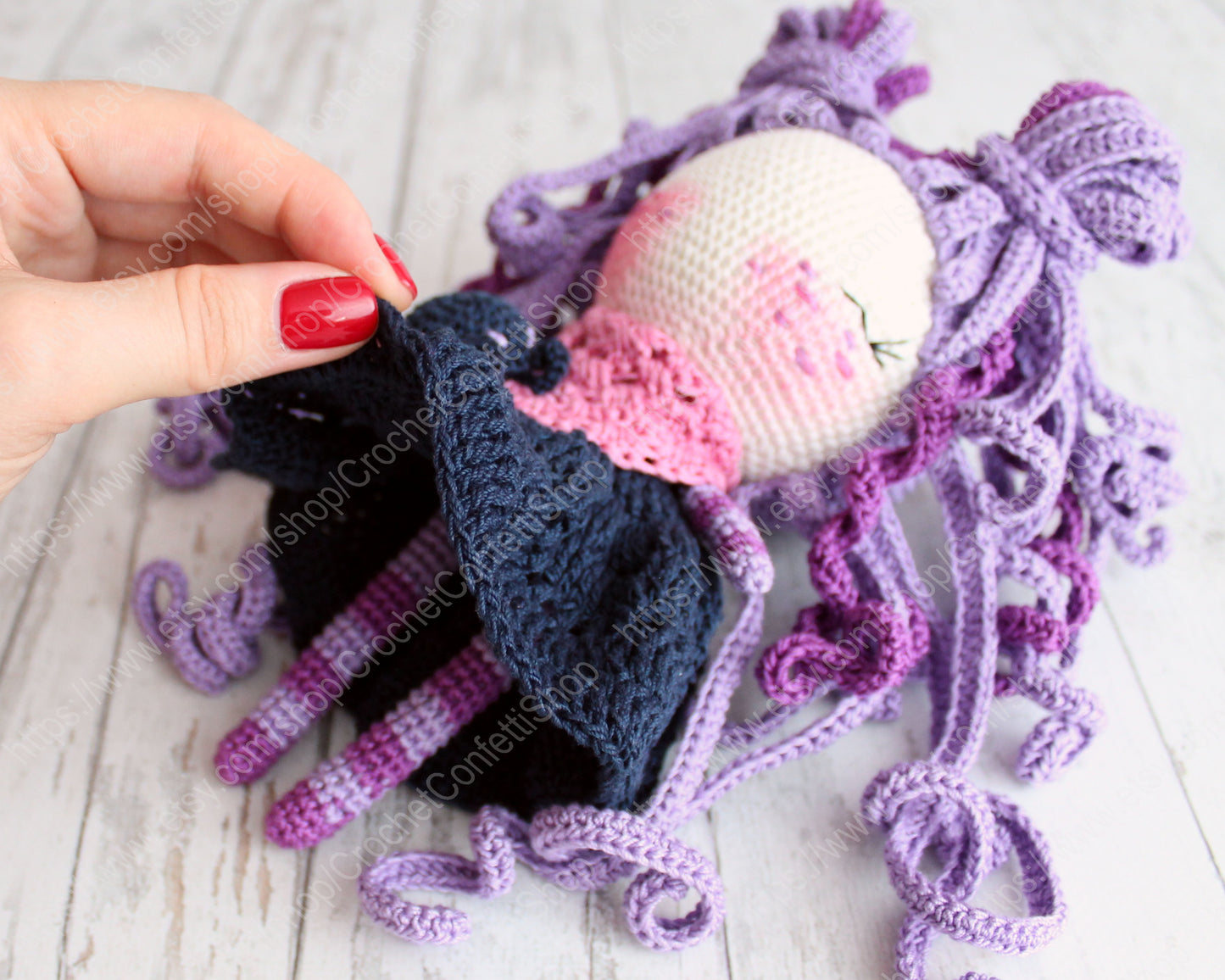 PDF SET AMIGURUMI TWO PATTERNS Doll Witch and little doll Bunny ENGLISH