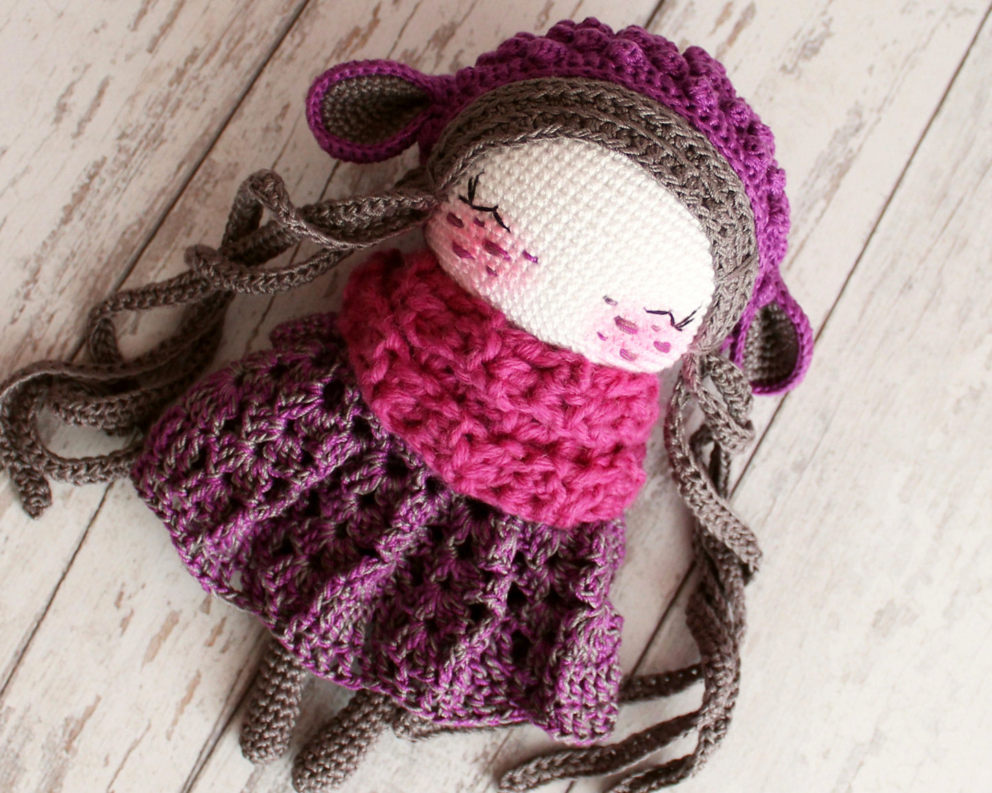 PDF SET Two Amigurumi Patterns, Amigurumi Doll Sheep, Amigurumi Little Flower Elf, DIY Doll, Stuffed Toy, Crochet Gift Idea