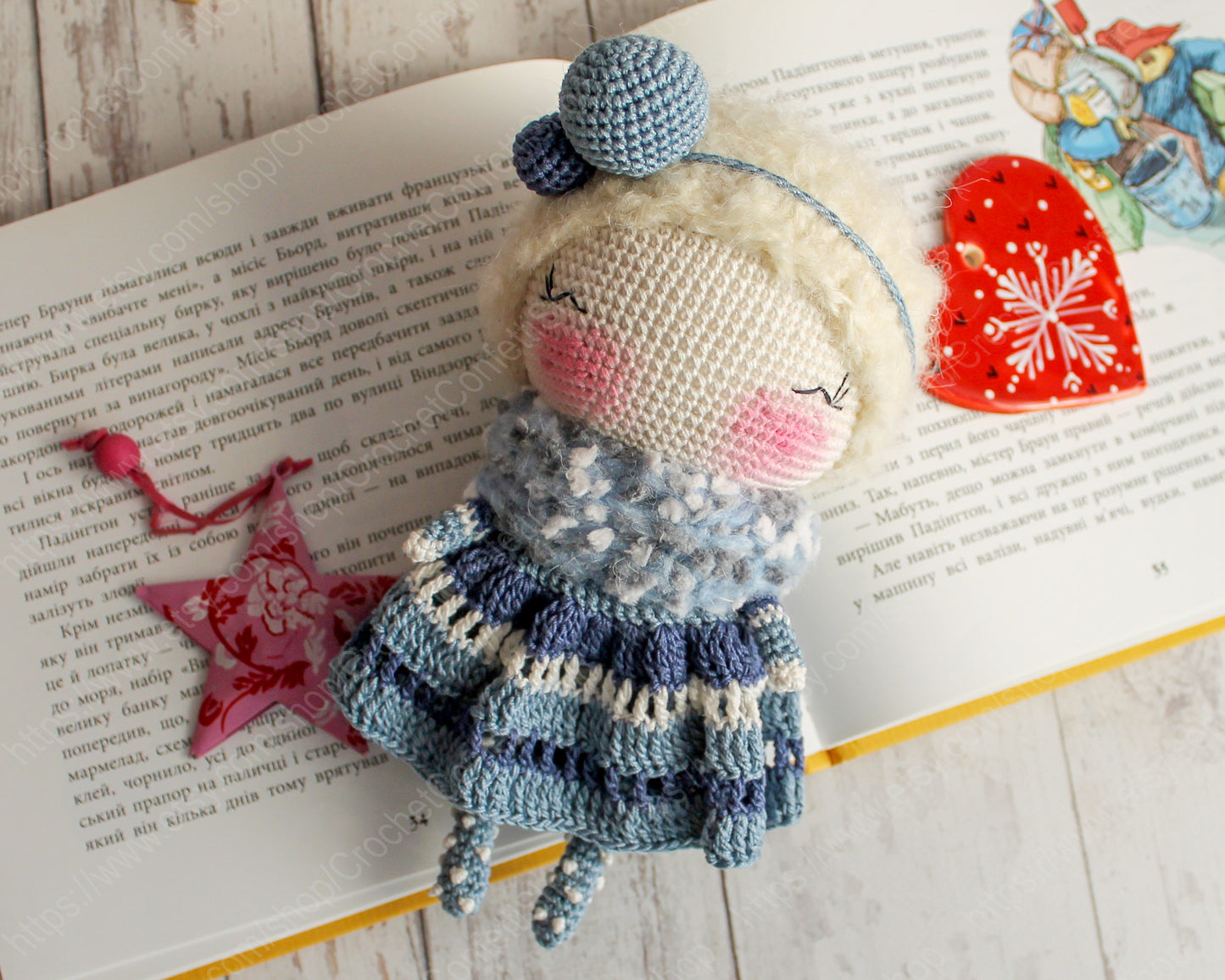 crochet doll snowgirl