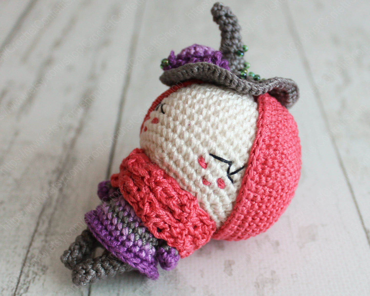 PDF Crochet Little Witch, Amigurumi Mini Doll, Small Witch Accessory, Crochet Toy, Halloween Gift, DIY, Autumn Decor Tutorial