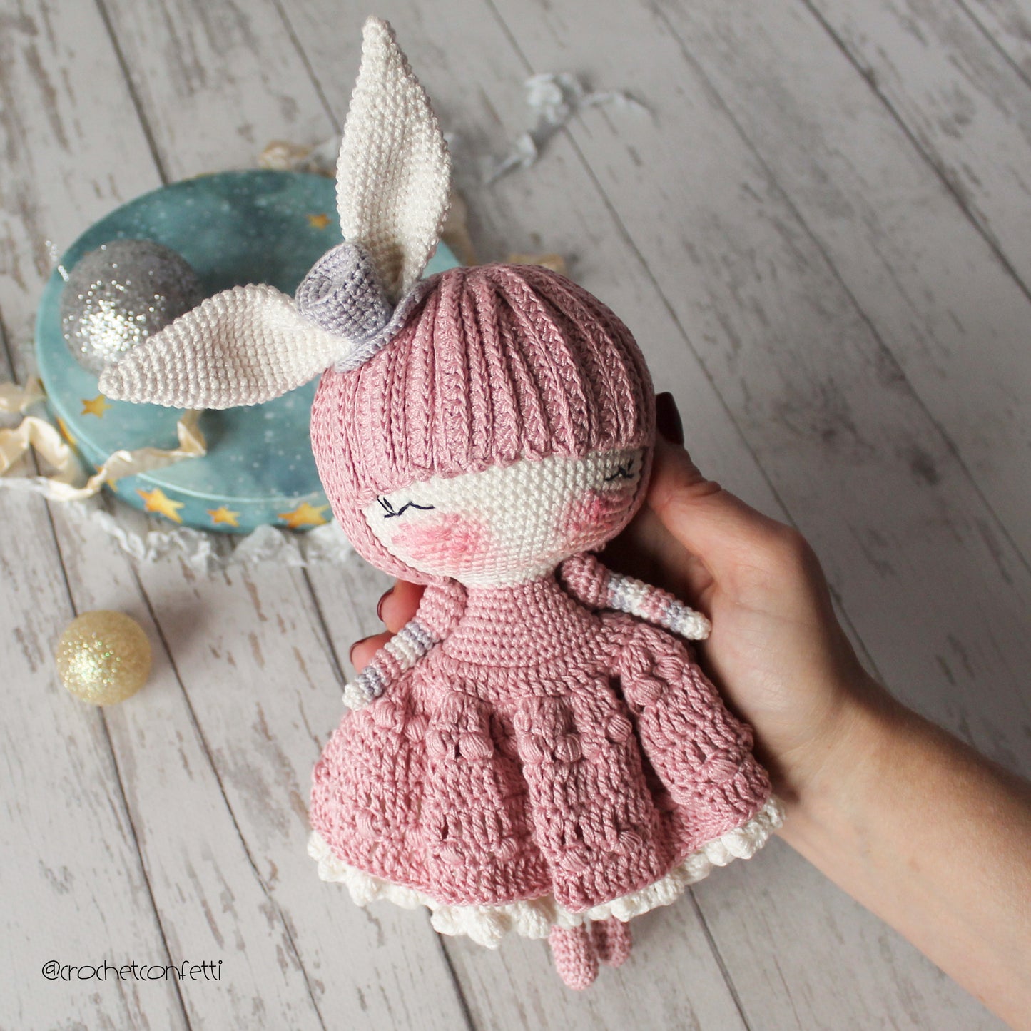 PDF Bunny Marshmallow PATTERN, Amigurumi Doll, DIY, Stuffed Toy 20 cm / 7.8", Crochet Gift Idea