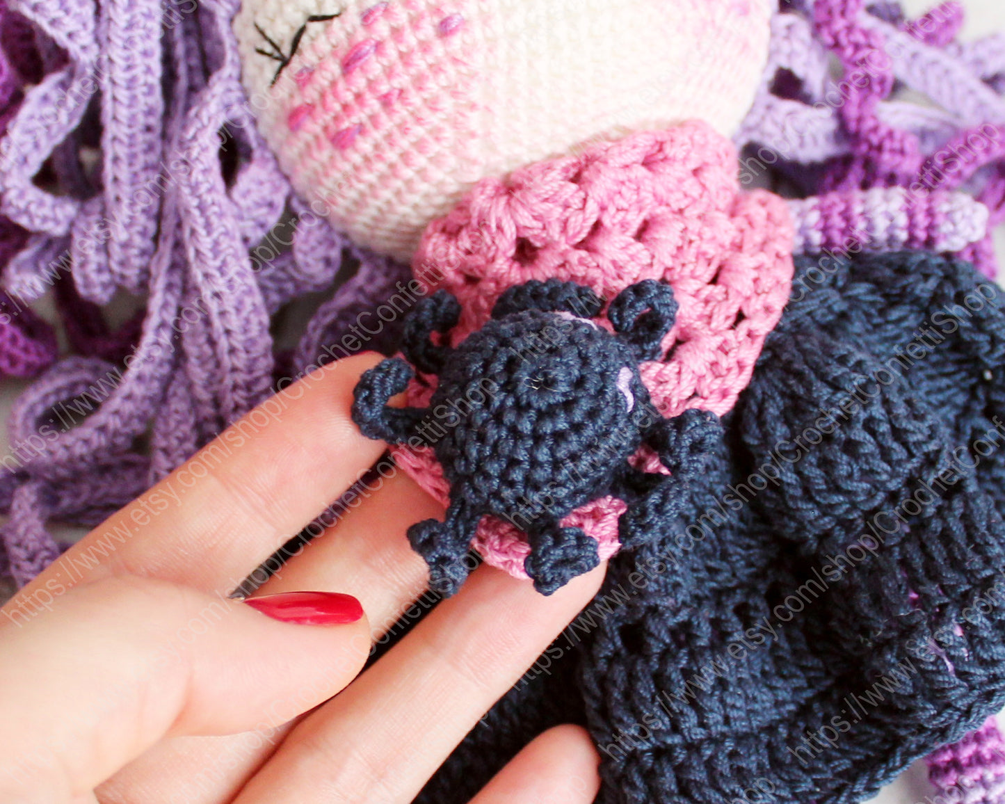 PDF SET AMIGURUMI TWO PATTERNS Doll Witch and little doll Bunny ENGLISH