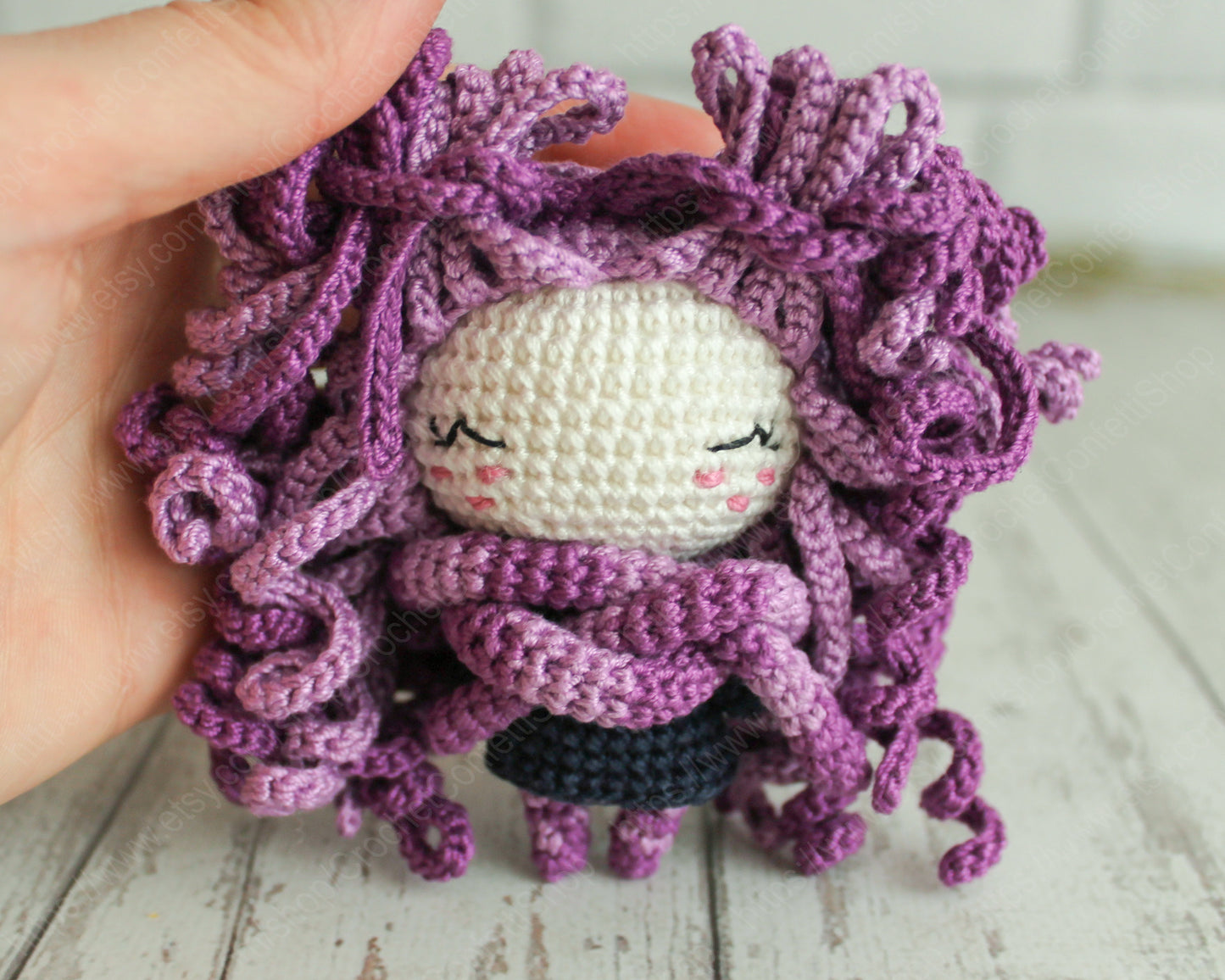 PDF Crochet Pattern Amigurumi Doll Little Witch
