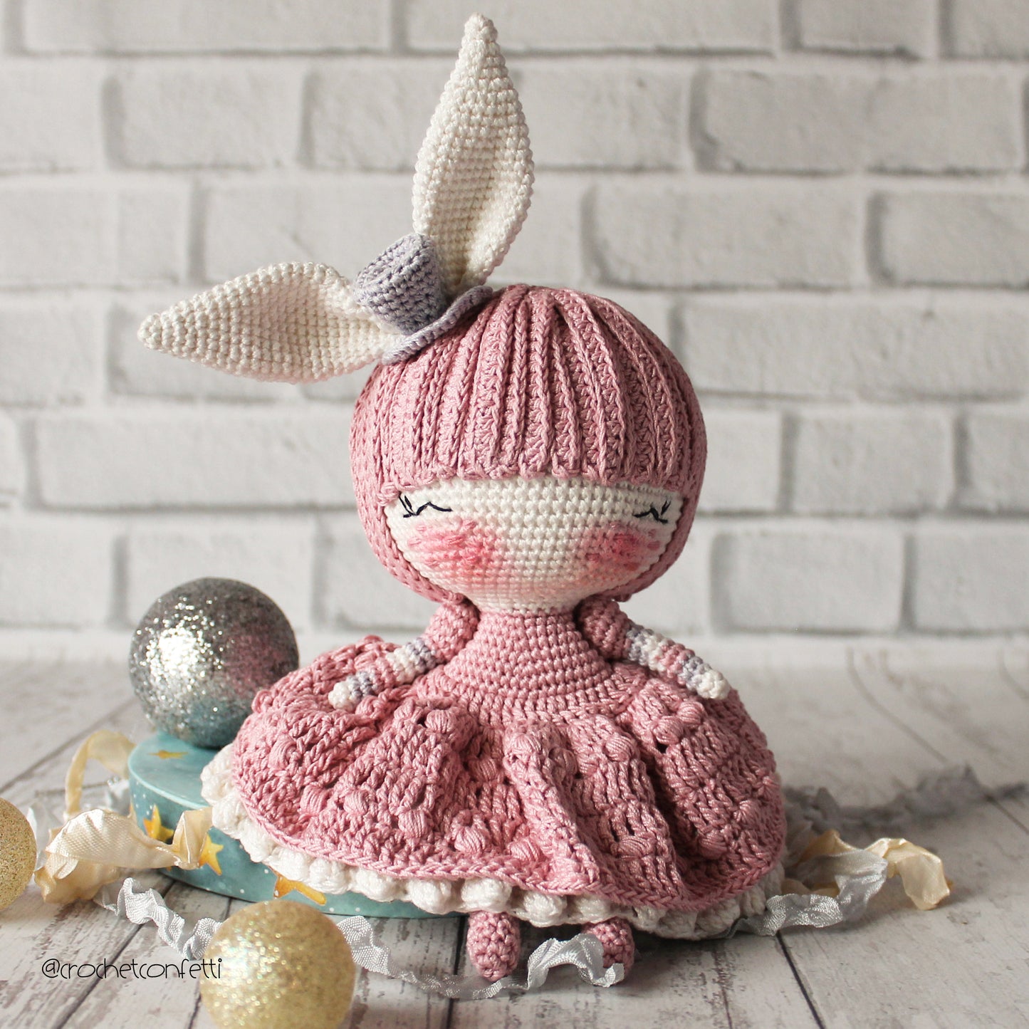 PDF Bunny Marshmallow PATTERN, Amigurumi Doll, DIY, Stuffed Toy 20 cm / 7.8", Crochet Gift Idea