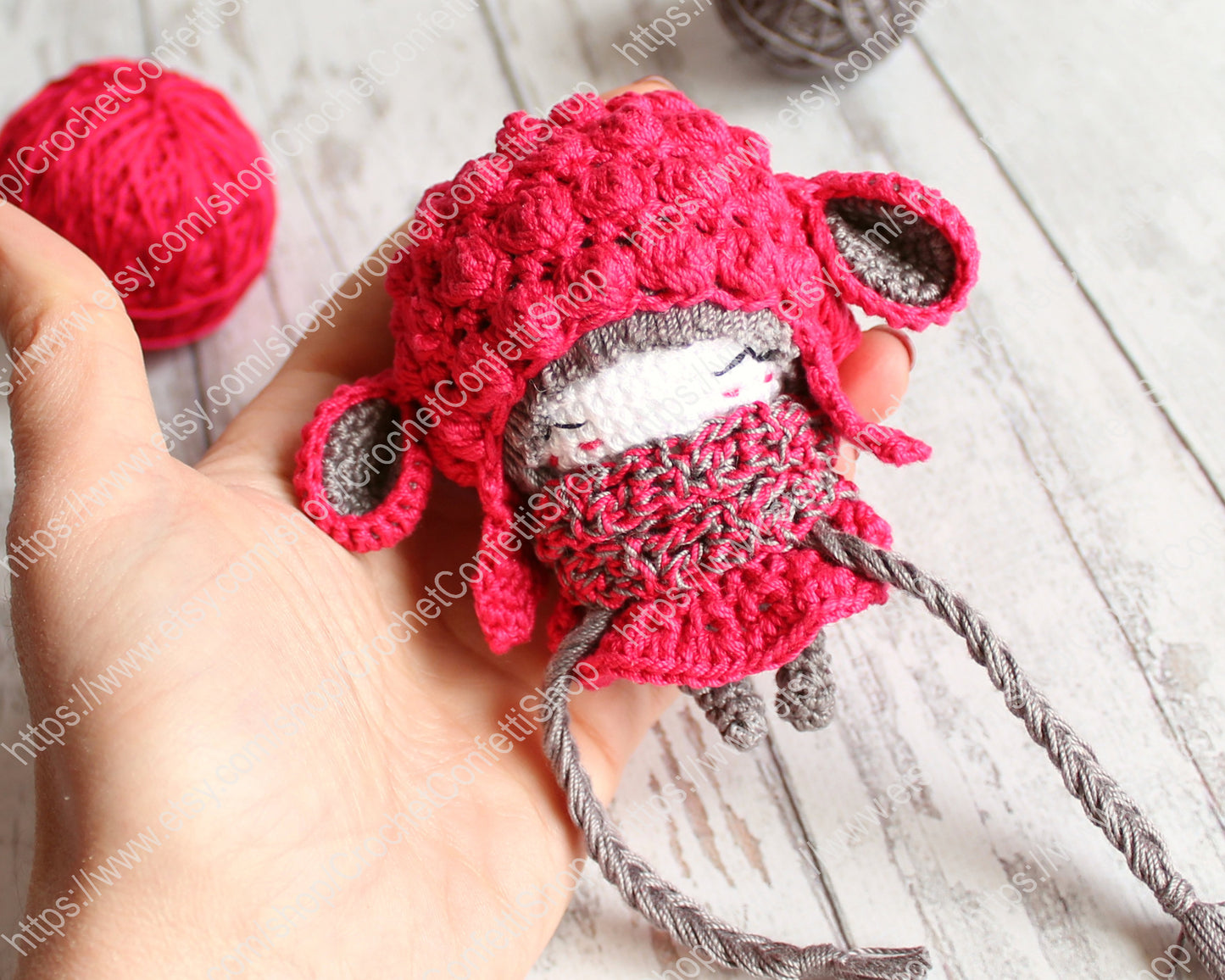 PDF Amigurumi Pattern, Crochet Little Doll Sheep, Handmade Doll, Best Gift Idea, DIY Crochet Toy Pattern Sheep 9 cm / 3.5 "