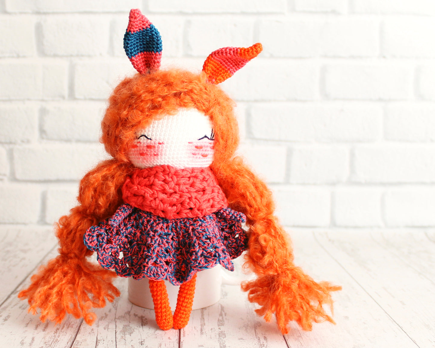 PDF PATTERN Crochet Little Bunny Doll, Crochet Amigurumi Rabbit, Crochet Dolls Pattern, DIY Doll, Little Toy 20 cm / 7.8", Crochet Gift Idea