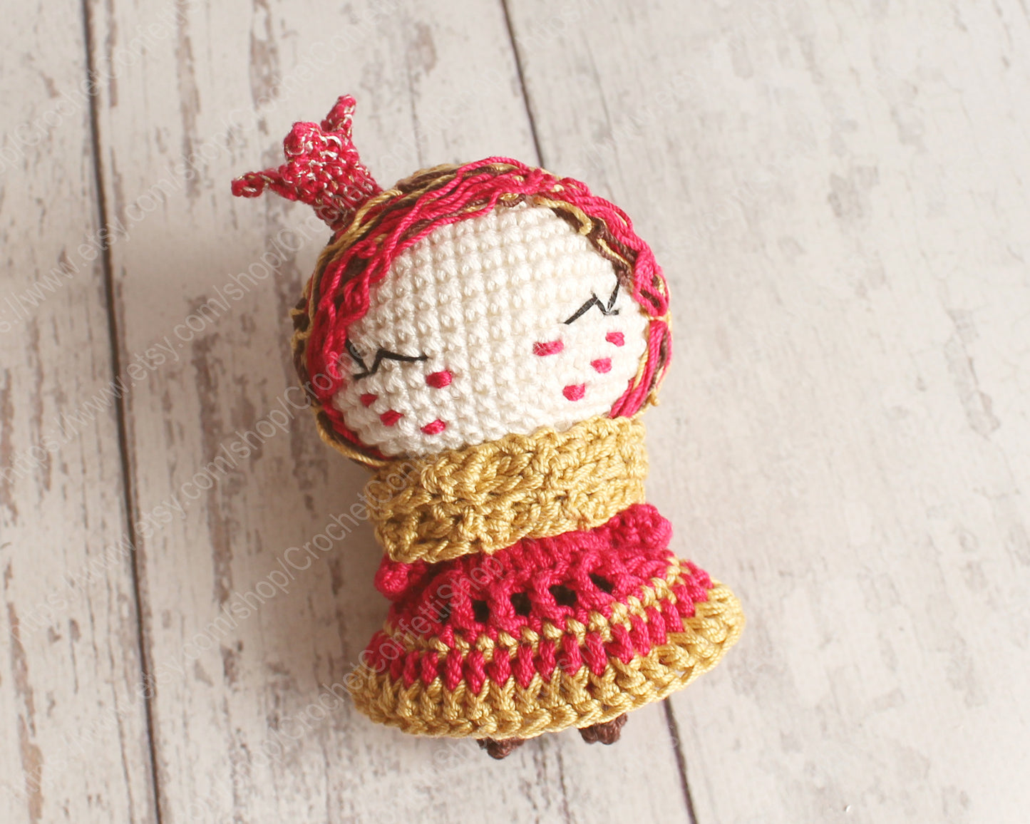 PDF Crochet Pattern Amigurumi Little Doll Princess ENGLISH