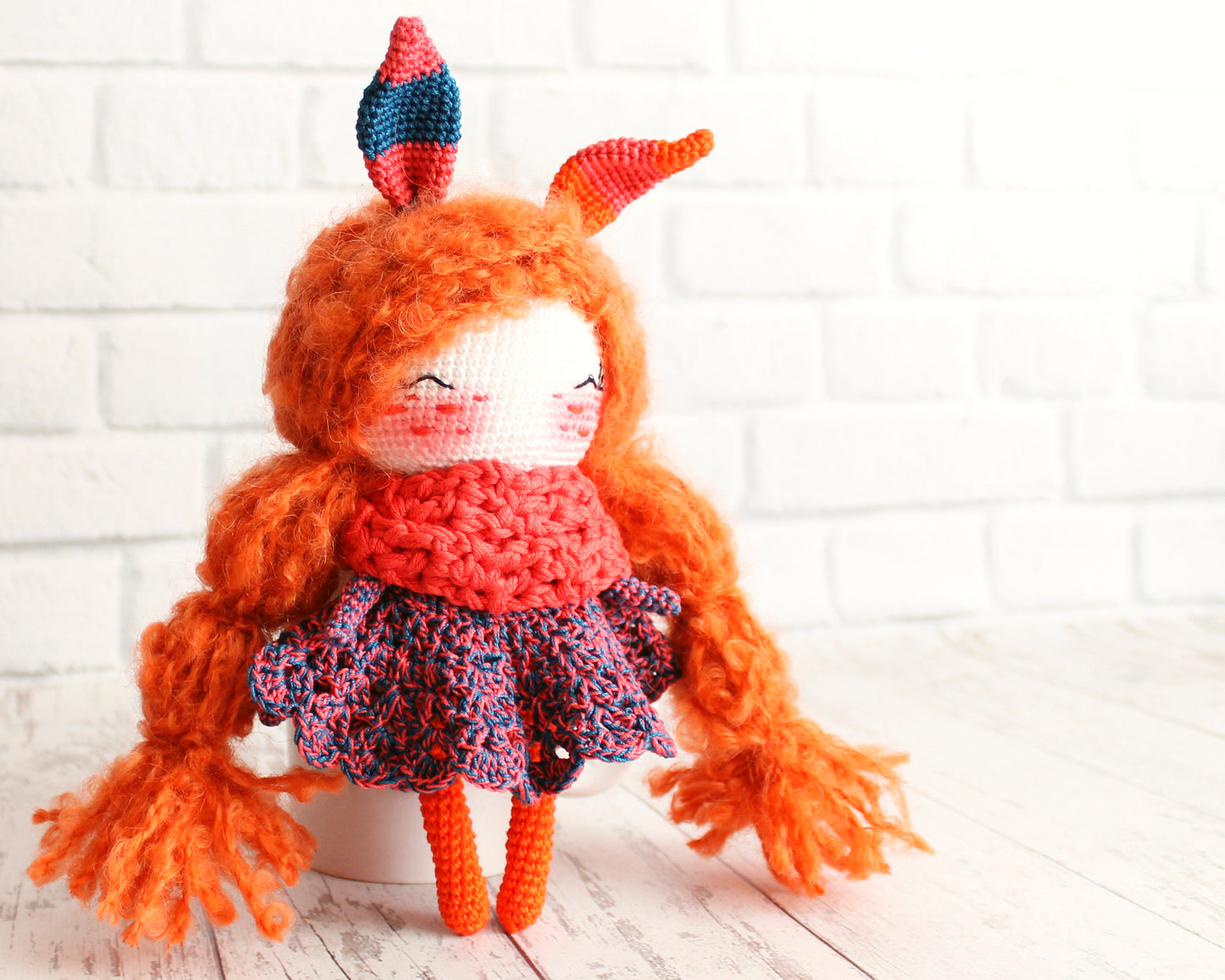 PDF PATTERN Crochet Little Bunny Doll, Crochet Amigurumi Rabbit, Crochet Dolls Pattern, DIY Doll, Little Toy 20 cm / 7.8", Crochet Gift Idea