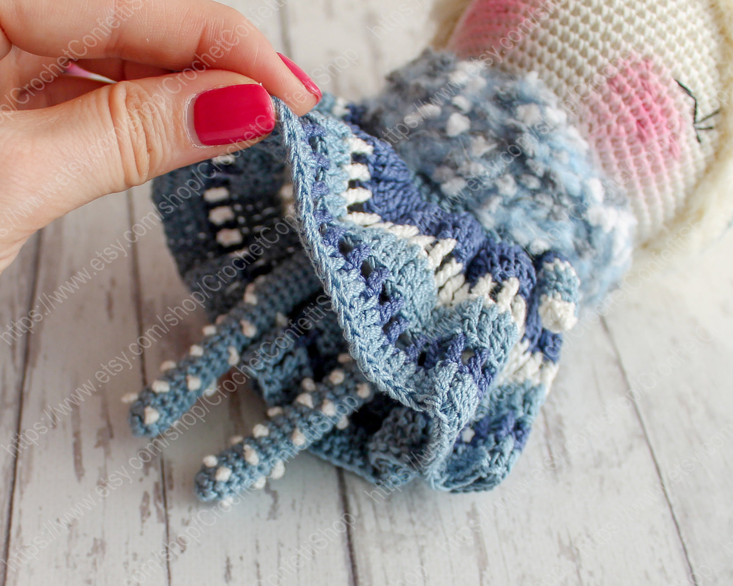 crochet doll snowgirl