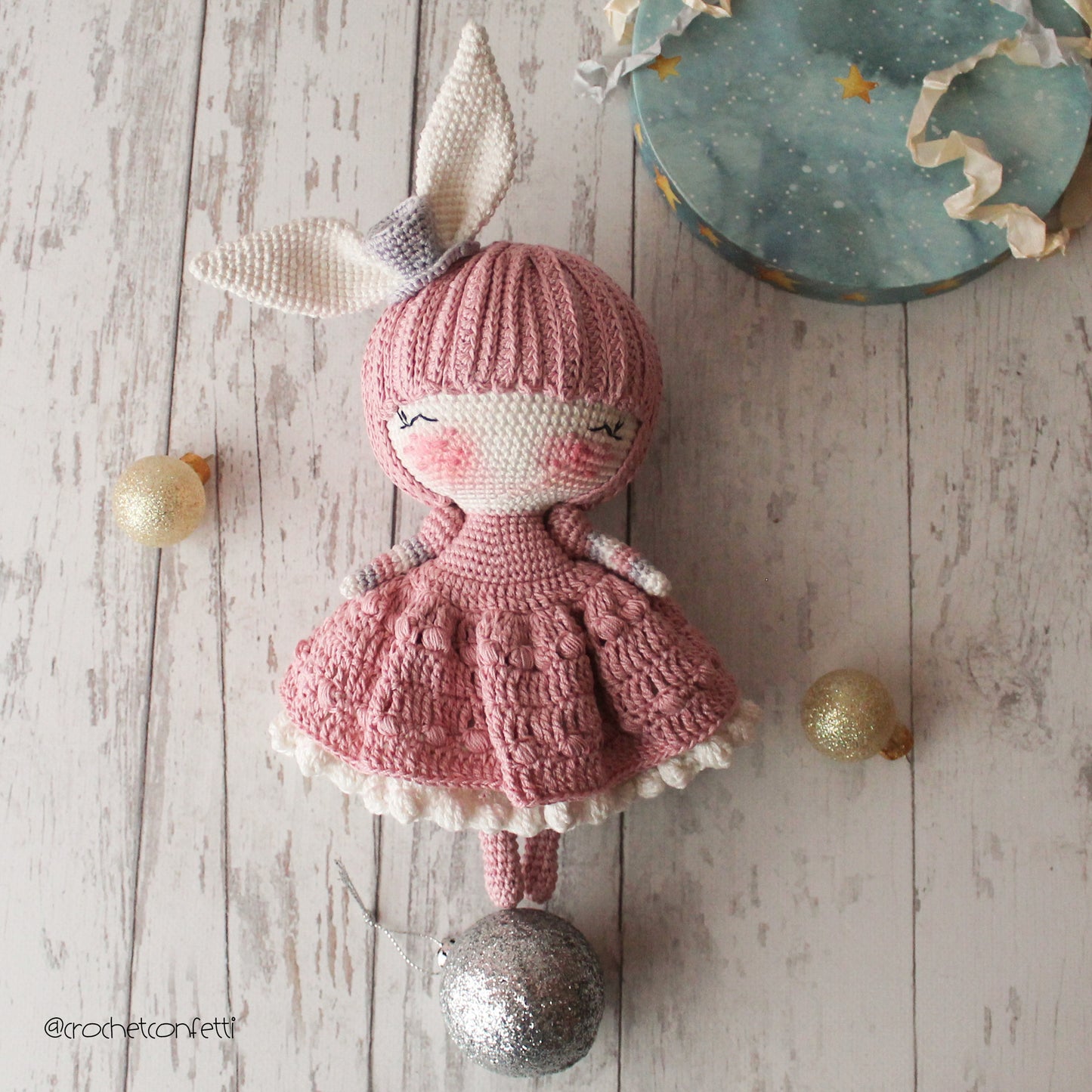 PDF Bunny Marshmallow PATTERN, Amigurumi Doll, DIY, Stuffed Toy 20 cm / 7.8", Crochet Gift Idea