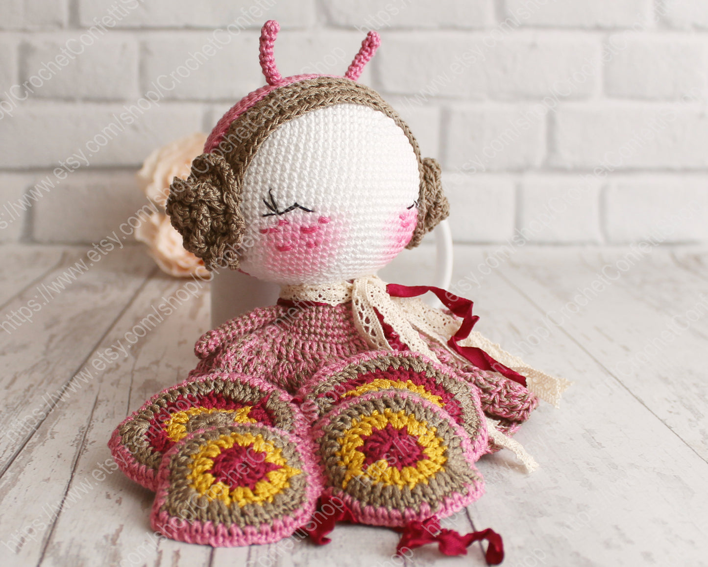 PDF SET Two Amigurumi Patterns, Amigurumi Butterfly, Amigurumi Marshmallow, DIY Doll, Stuffed Toy, Crochet Gift Idea