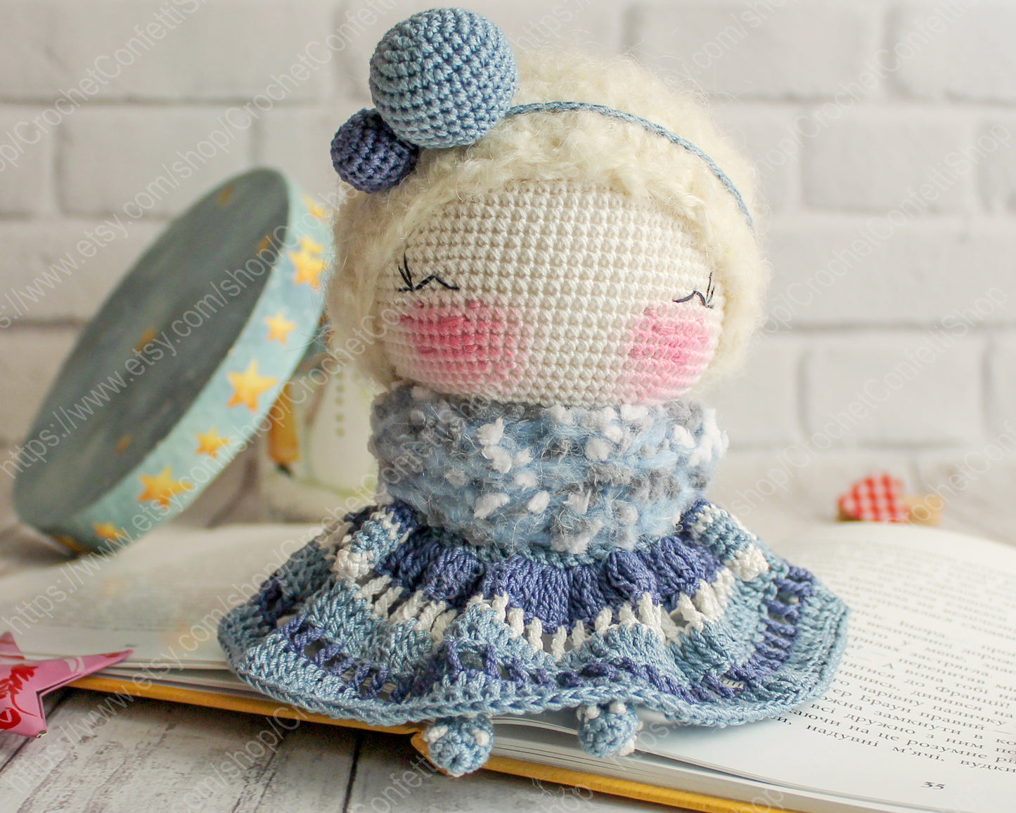 crochet doll snowgirl
