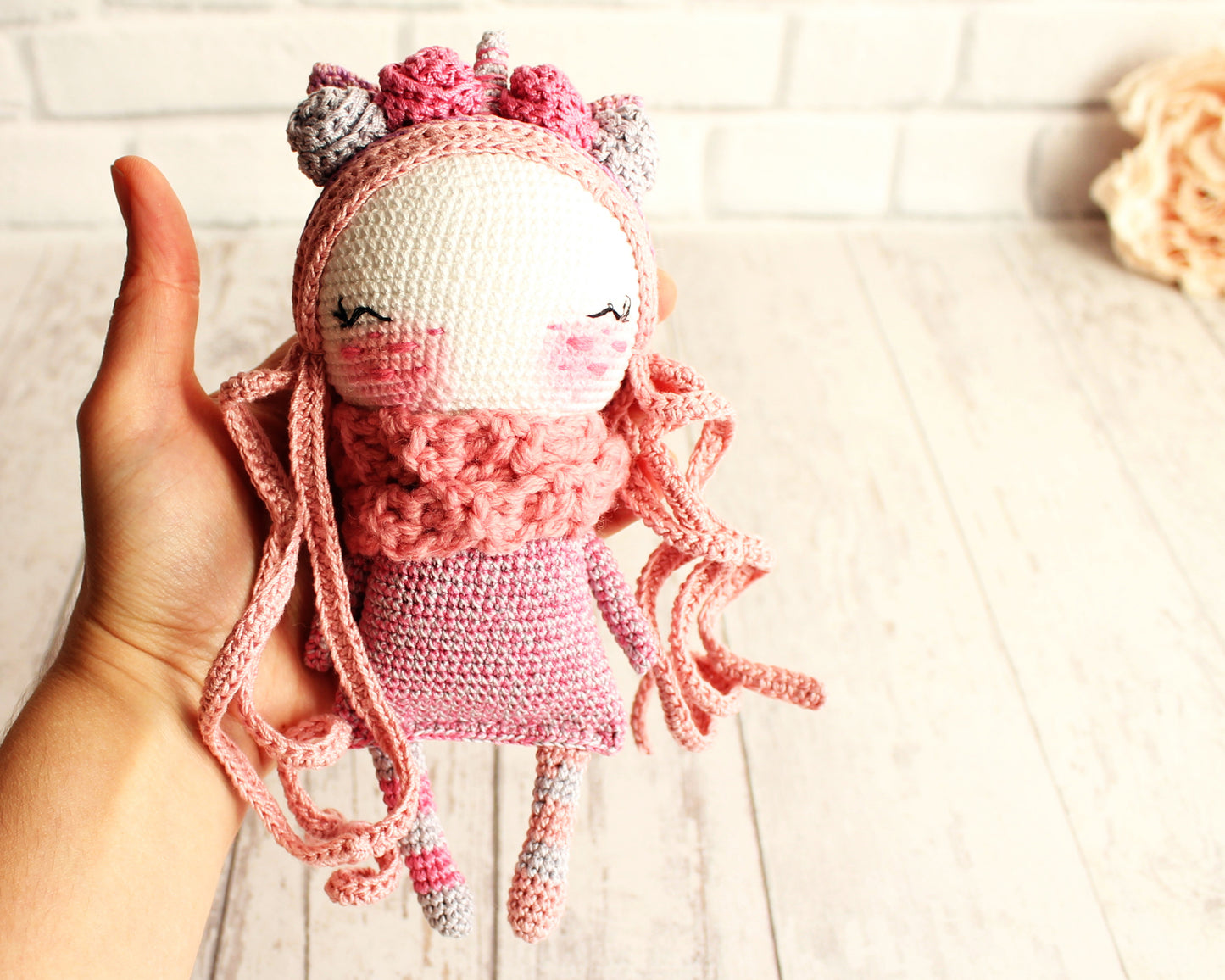 PDF SET Two Amigurumi Patterns, Crochet Unicorn, Amigurumi Little Fairy, DIY Doll, Best Girl Gift Idea, Cute Stuffed Toy