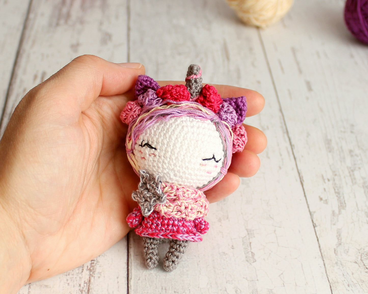 PDF Amigurumi Pattern Unicorn Doll, Crochet Little Unicorn, Little Toy Pattern