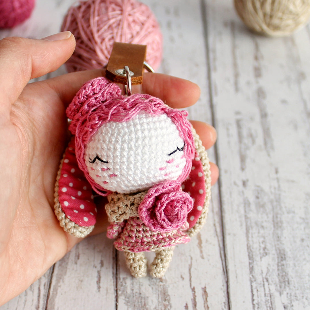 PDF SET AMIGURUMI TWO PATTERNS Doll Witch and little doll Bunny ENGLISH