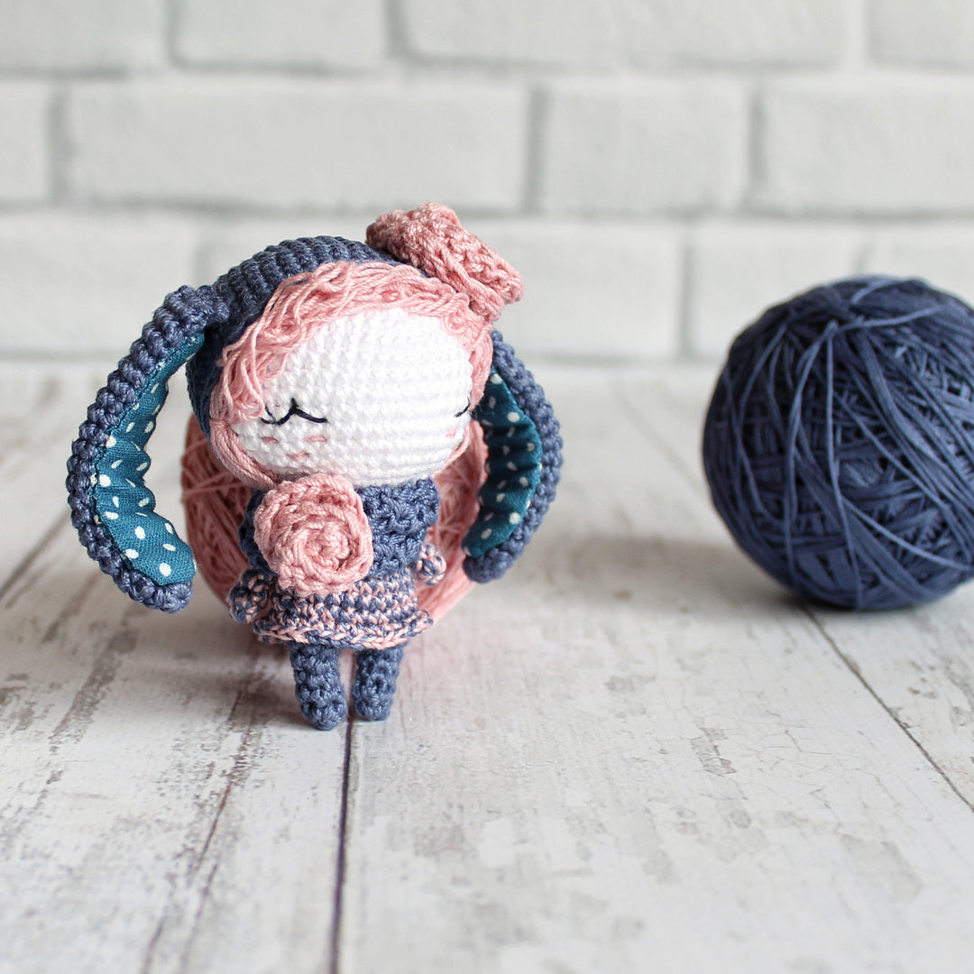 PDF SET AMIGURUMI TWO PATTERNS Doll Witch and little doll Bunny ENGLISH