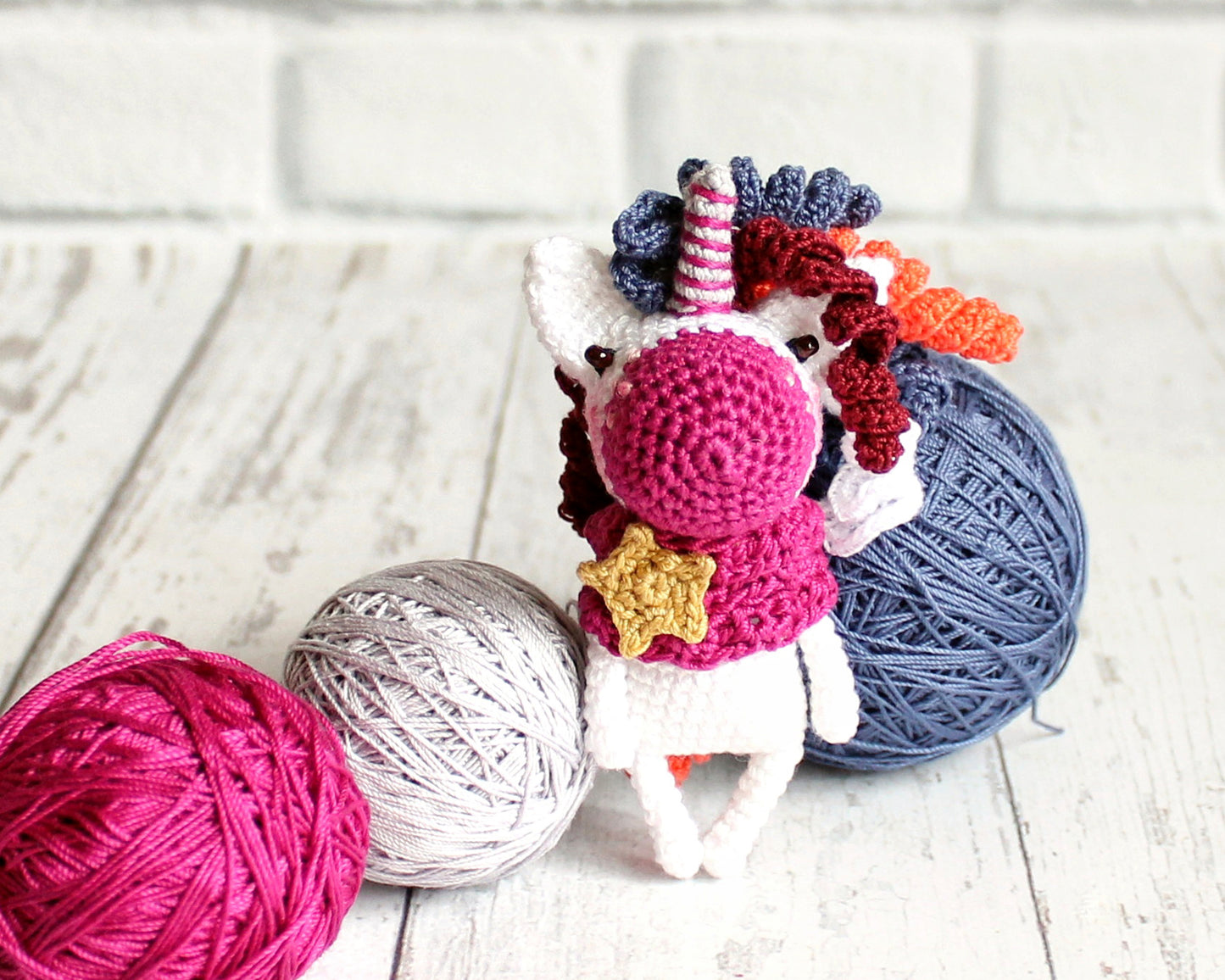Pattern Crochet Little Unicorn, Crochet Amigurumi Pattern English