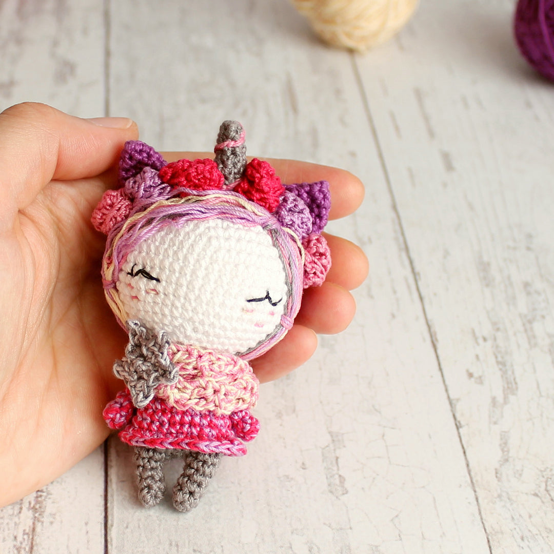 PDF Amigurumi Pattern Unicorn Doll, Crochet Little Unicorn, Little Toy Pattern