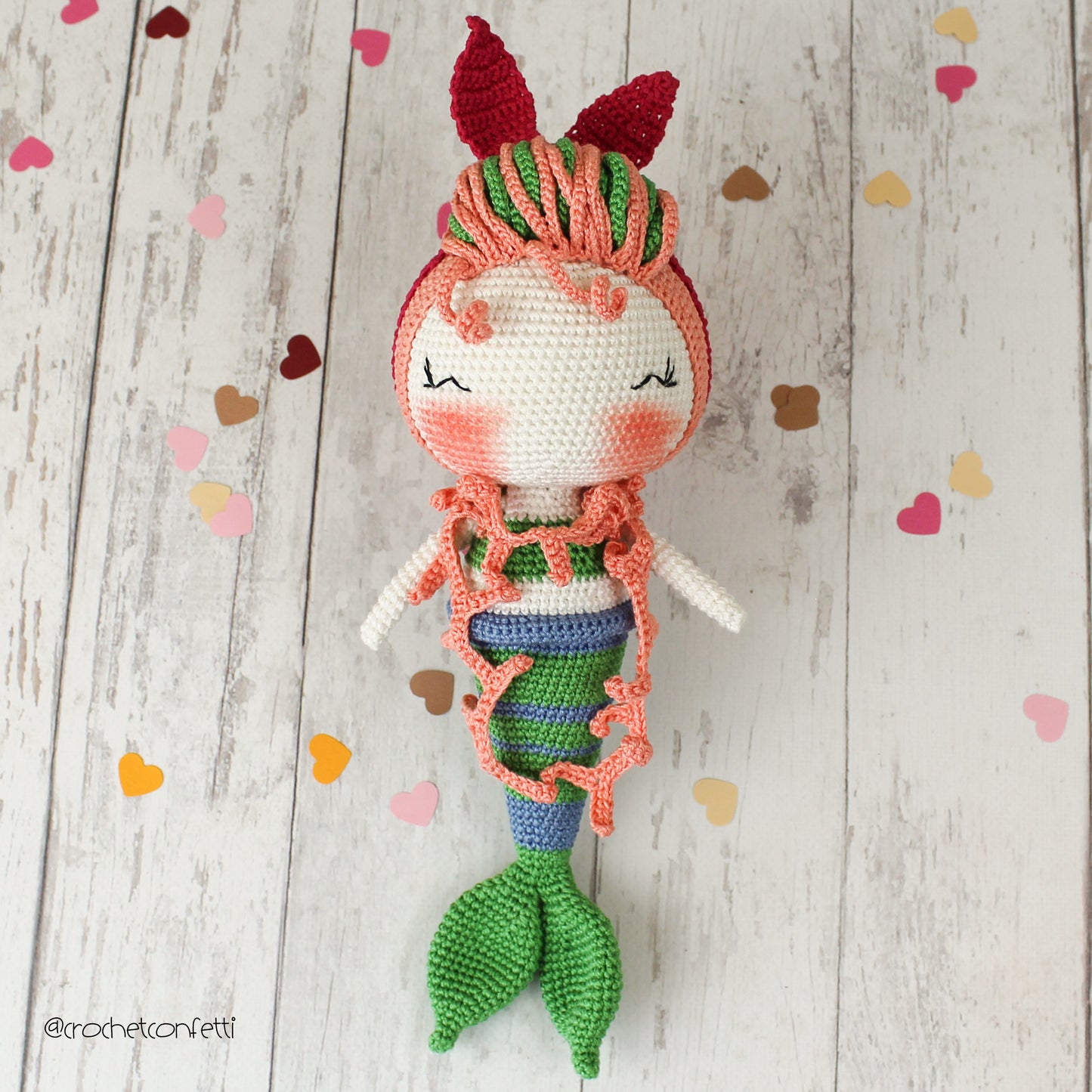 Patrón de la muñeca Sirena Español