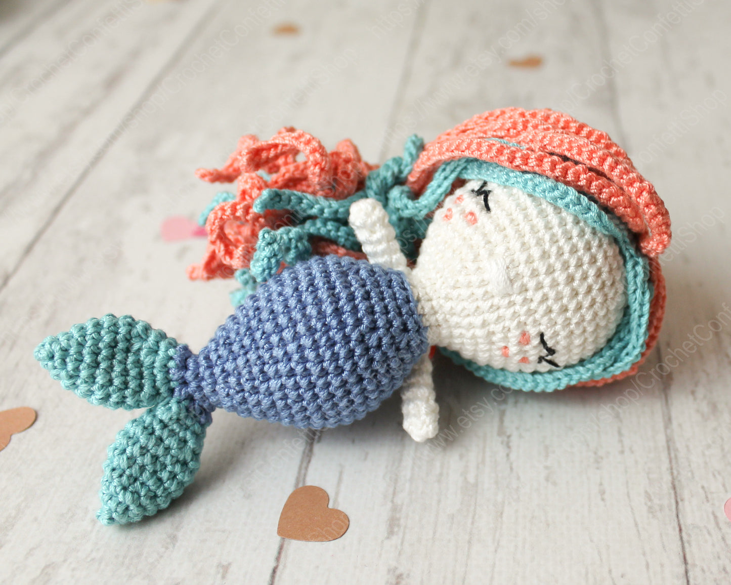 Crochet amigururmi pattern Little Mermaid English
