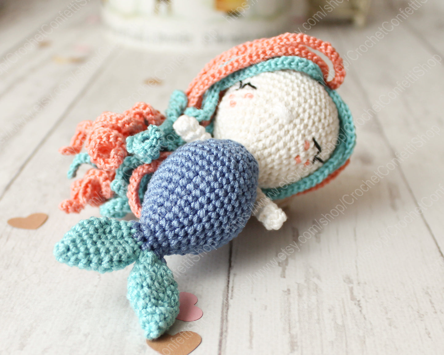 Crochet amigururmi pattern Little Mermaid English