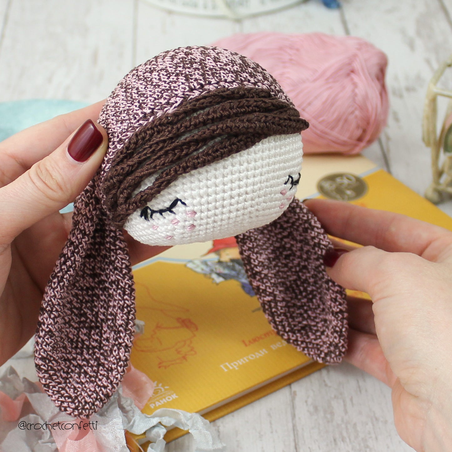 PDF PATTERN Amigurumi Sleepy Bunny, Crochet Doll Rabbit, DIY, Stuffed Sleeping Toy, Crochet Gift Idea English