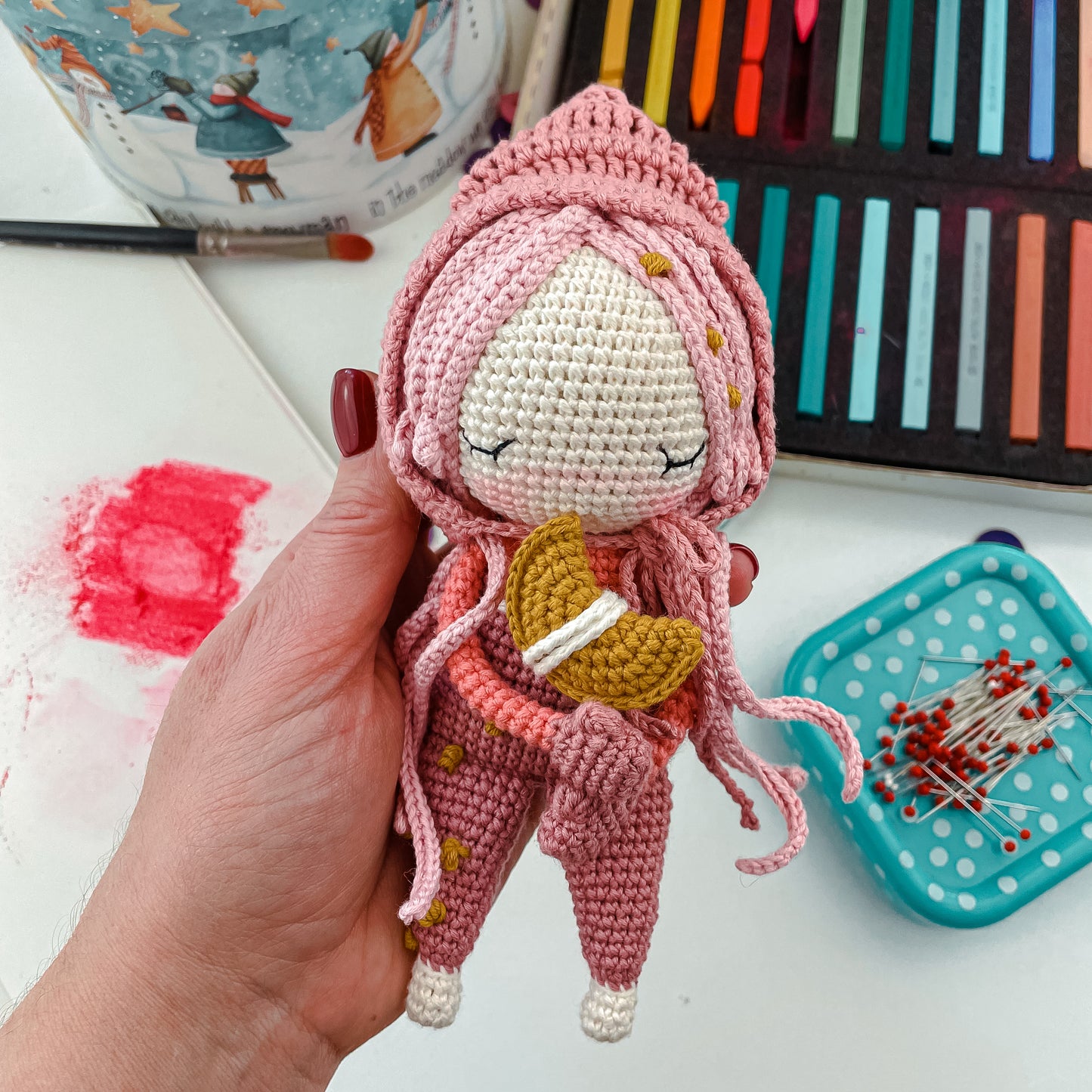 PDF Crochet Pattern Amigurumi Sleepy Angel ENGLISH