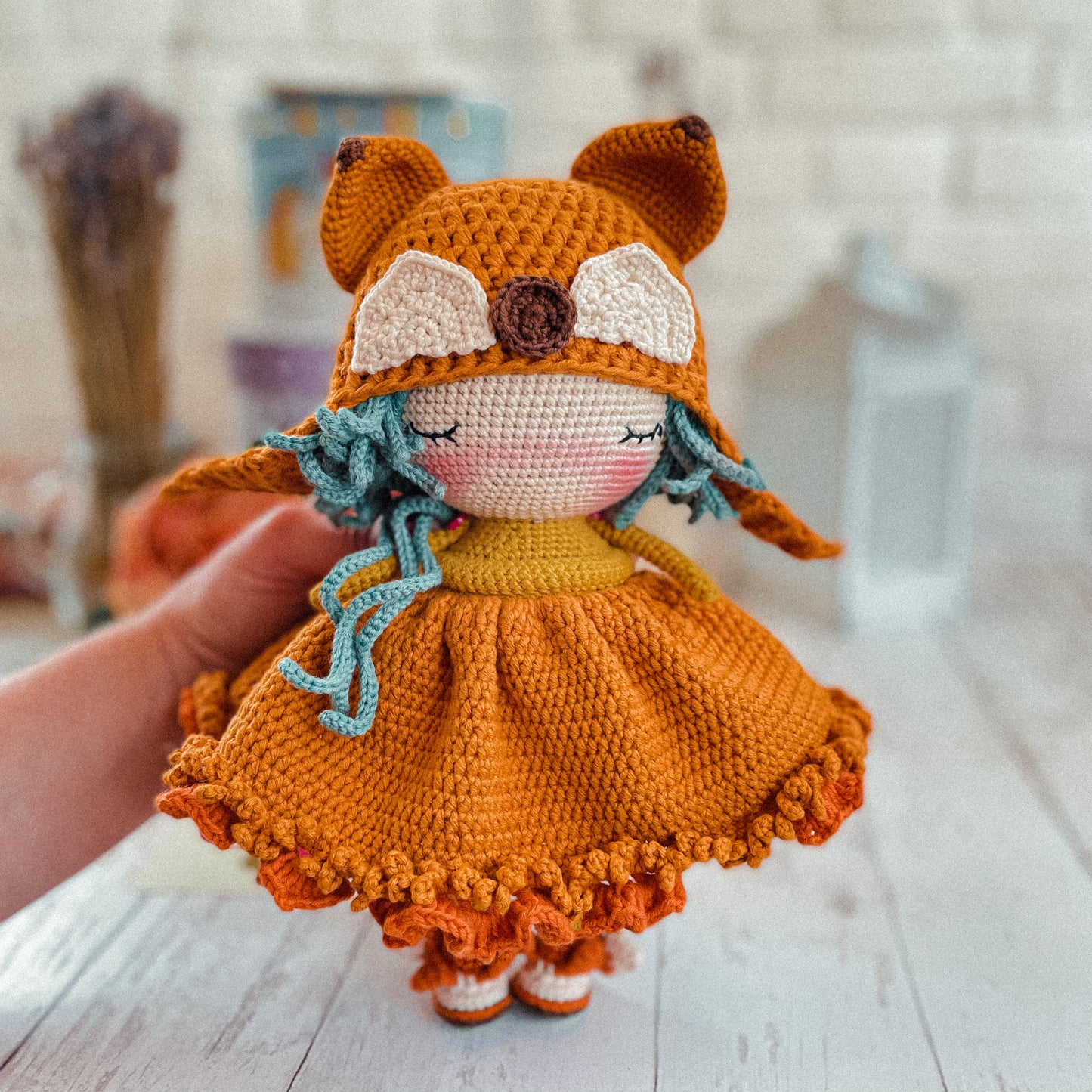 PDF Crochet PATTERN Amigurumi Doll Cute Fox English