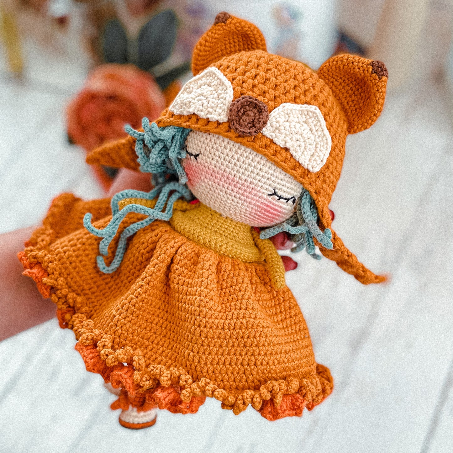 PDF Crochet PATTERN Amigurumi Doll Cute Fox English