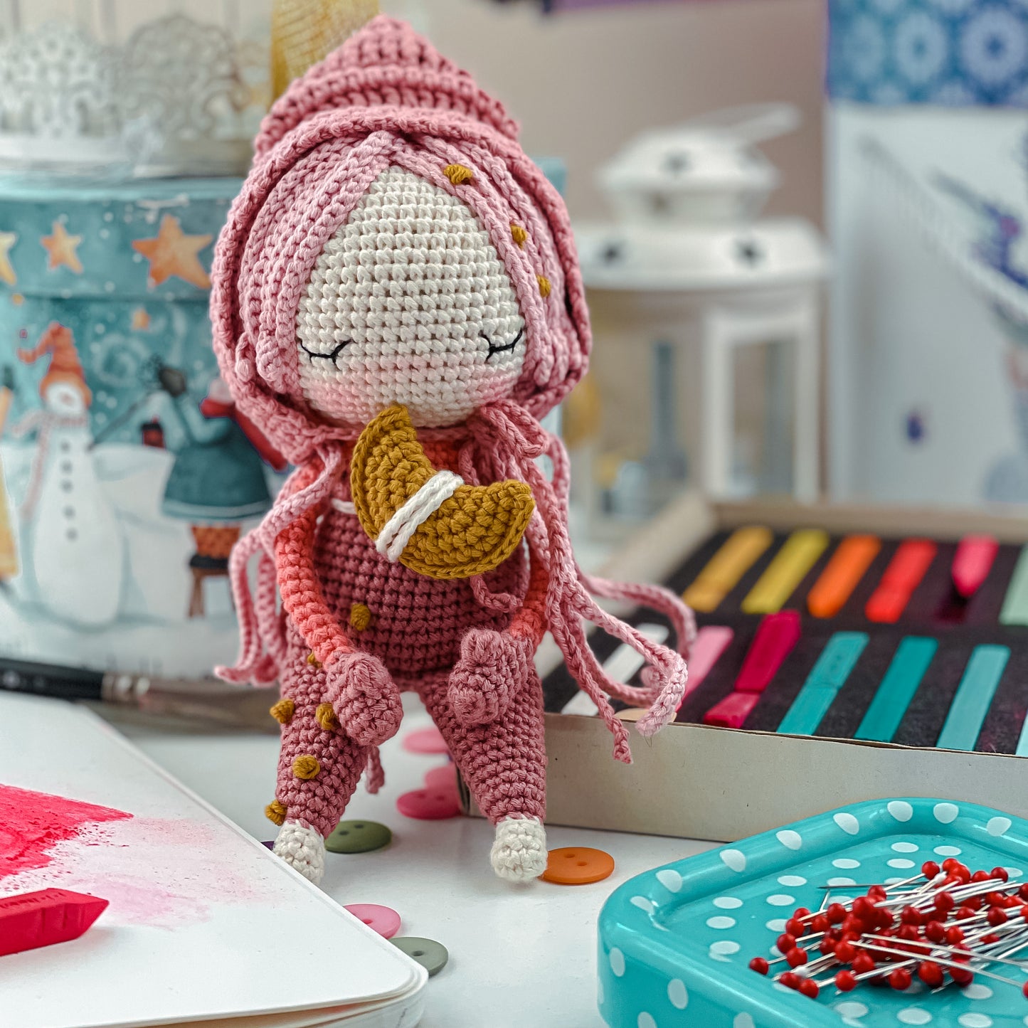PDF Crochet Pattern Amigurumi Sleepy Angel ENGLISH