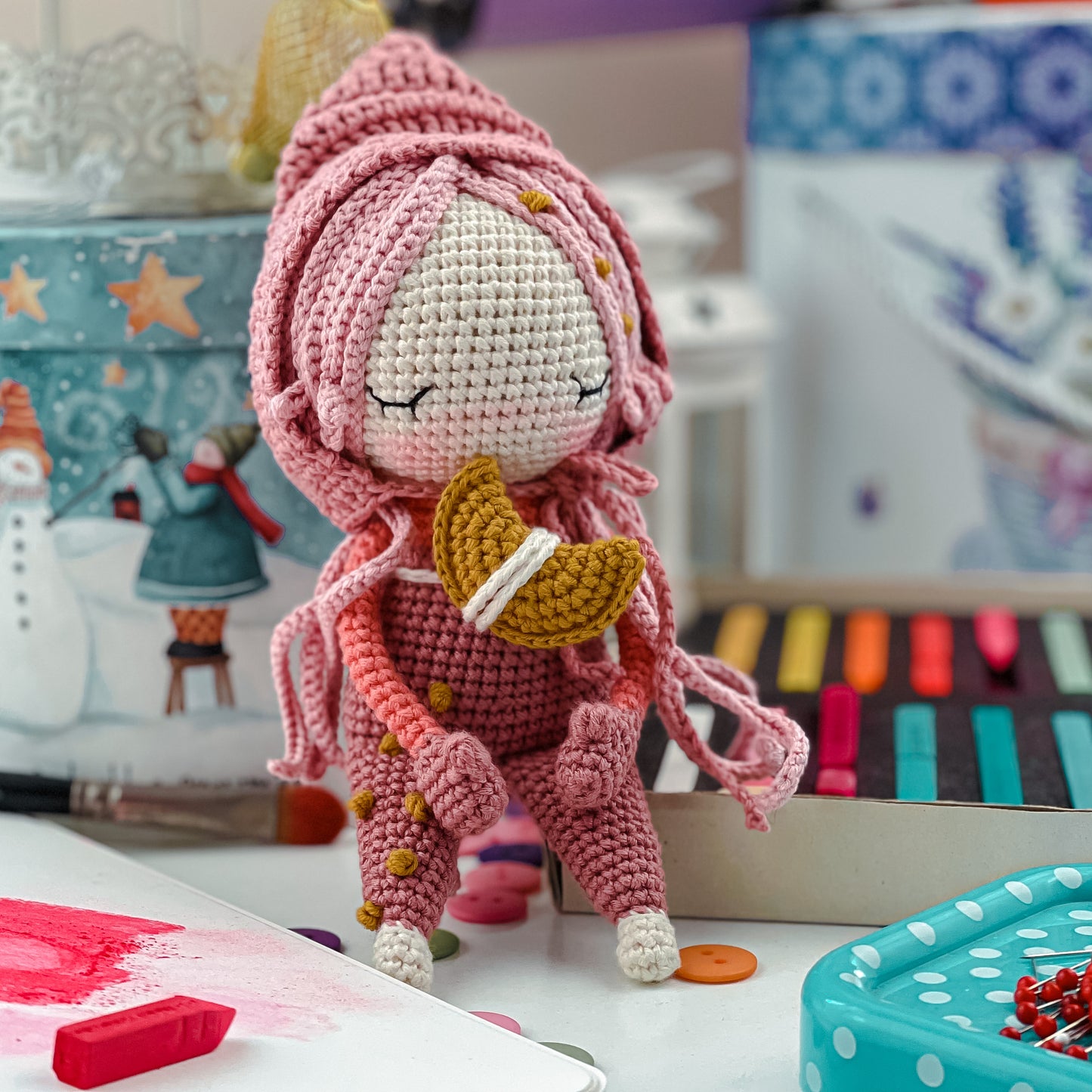 PDF Crochet Pattern Amigurumi Sleepy Angel ENGLISH