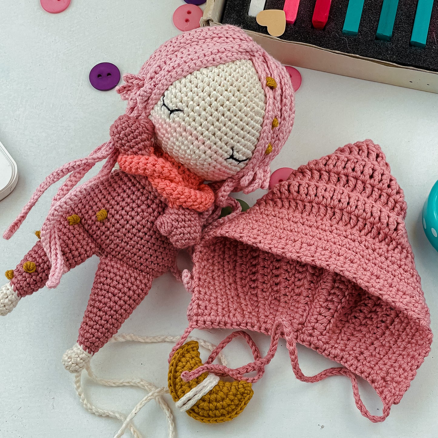 PDF Crochet Pattern Amigurumi Sleepy Angel ENGLISH