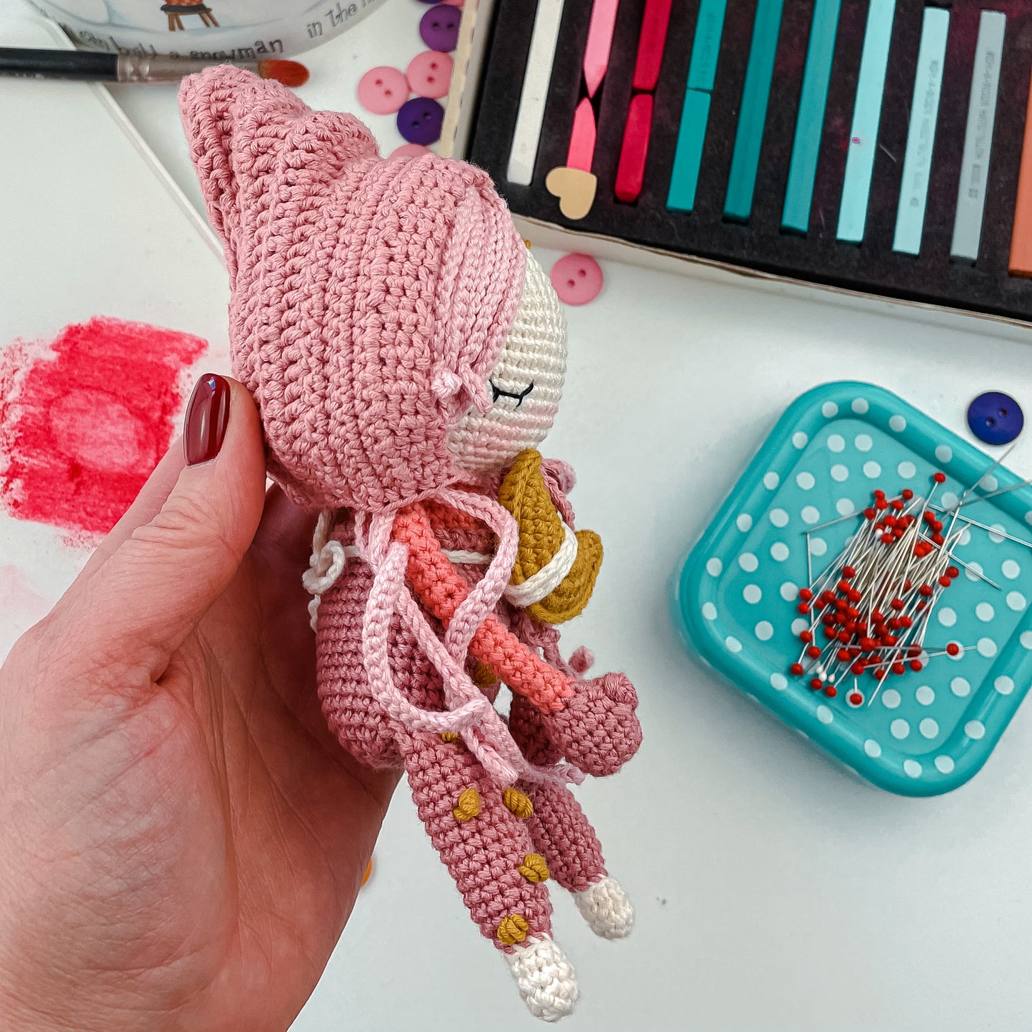 PDF Crochet Pattern Amigurumi Sleepy Angel ENGLISH