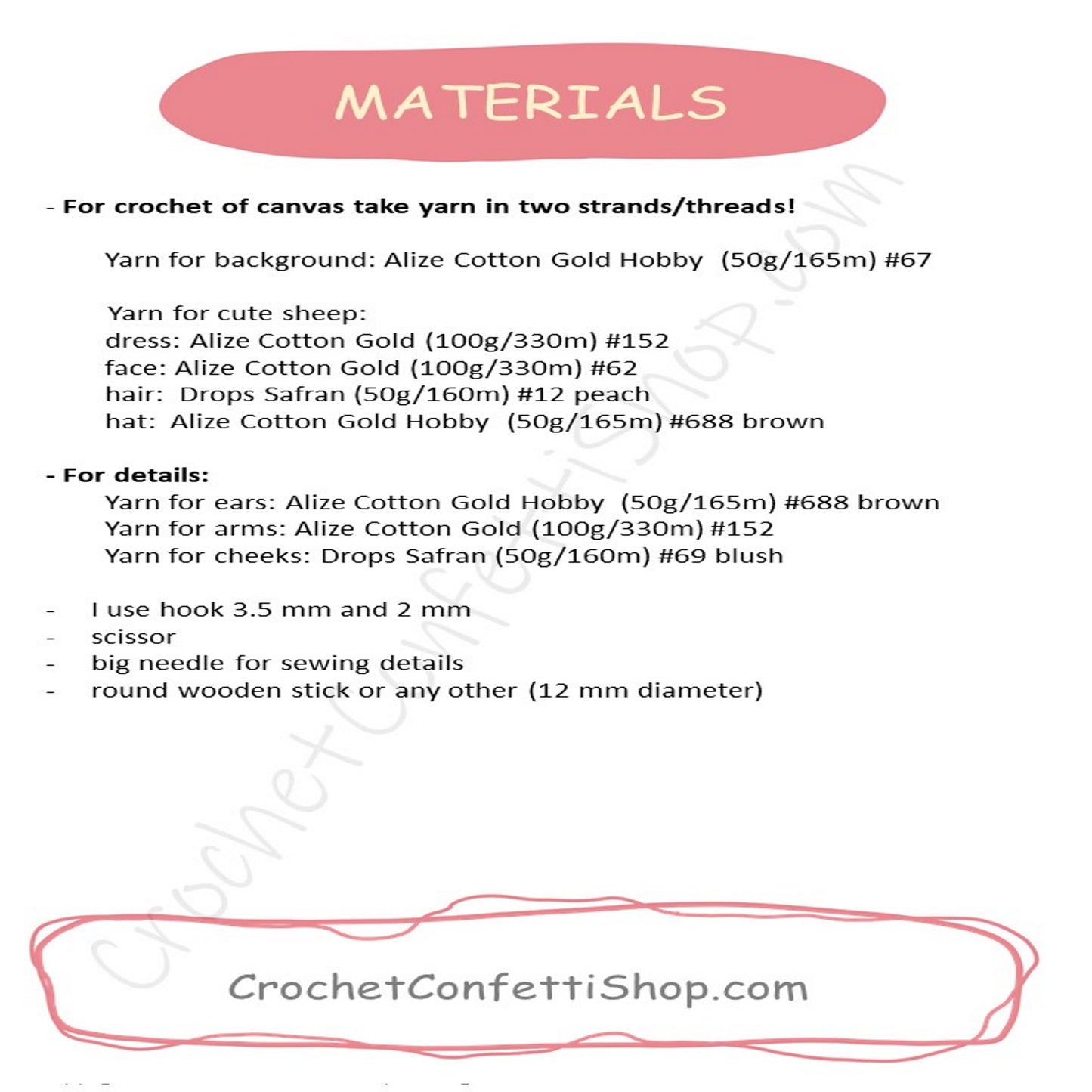 PDF PATTERN Crochet Wall Hanging Decor Cute Sheep ENG