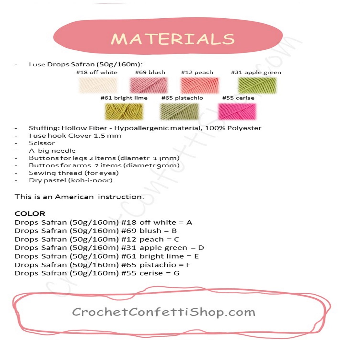 PDF Crochet PATTERN Amigurumi Doll Cute Butterfly ENGLISH