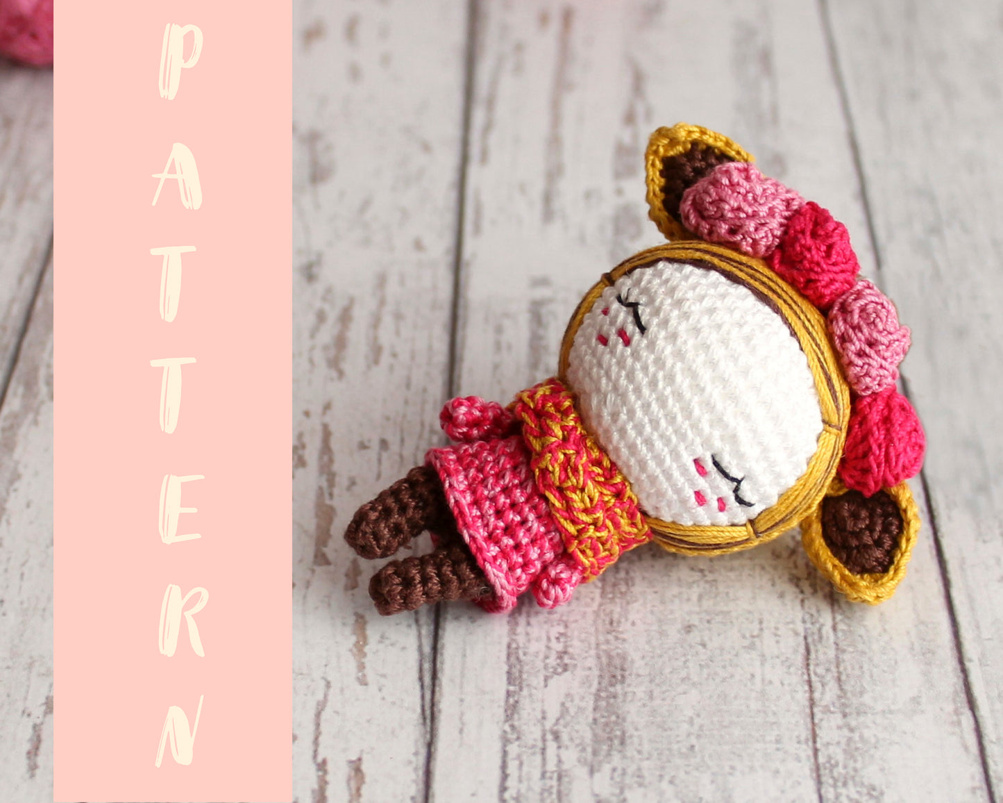 PDF SET Two Amigurumi Patterns, Amigurumi Doll Sheep, Amigurumi Little Flower Elf, DIY Doll, Stuffed Toy, Crochet Gift Idea