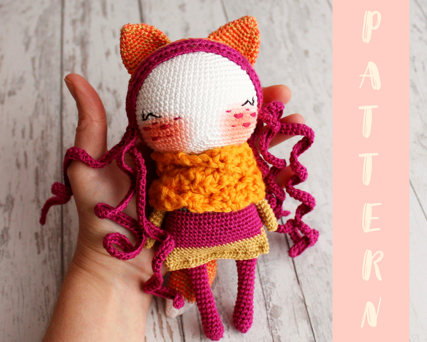 PDF SET Two Amigurumi Patterns, Crochet Fox , Amigurumi Little Sheep, Handmade Gift Ideas, DIY Doll, Cute Little Stuffed Toy