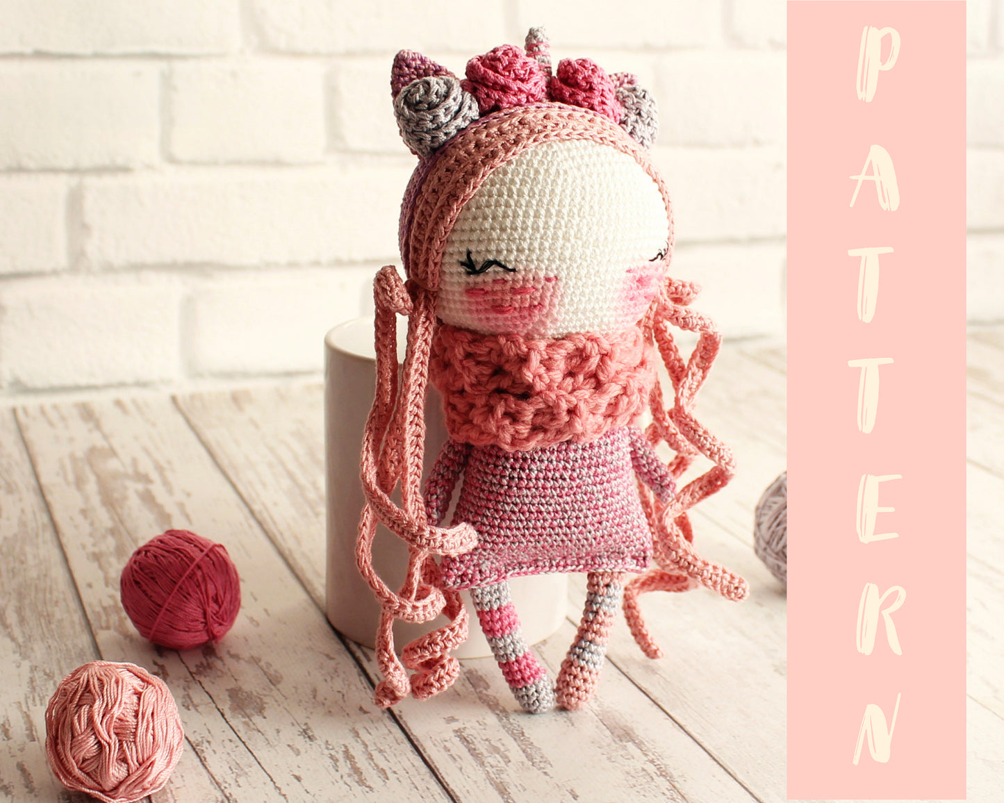 PDF SET Two Amigurumi Patterns, Crochet Unicorn, Amigurumi Little Fairy, DIY Doll, Best Girl Gift Idea, Cute Stuffed Toy