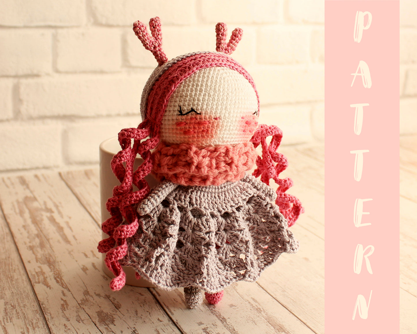 PDF SET Two Amigurumi Patterns, Amigurumi Doll Deer, Amigurumi Little Deer, DIY Doll, Stuffed Toy, Crochet Gift Idea