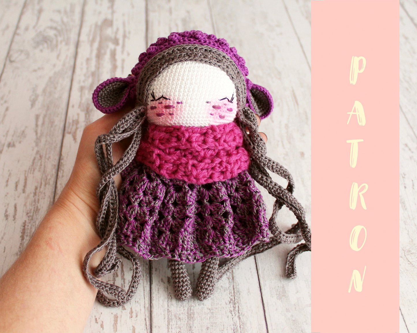 PATRON DE CROCHET AMIGURUMI POUPEE MOUTON